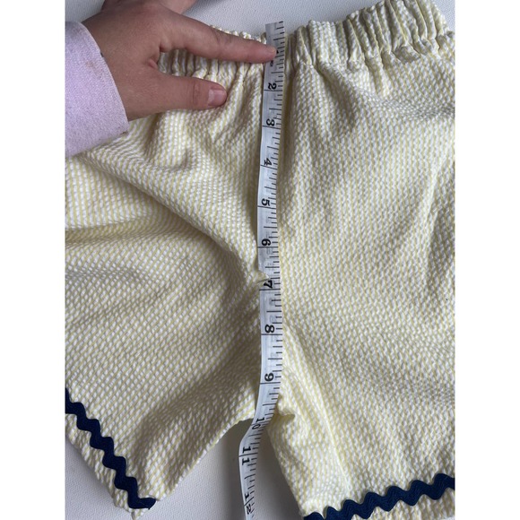 Kids Handmade Yellow Striped and Navy Blue Shorts - photos for sizing - Picture 9 of 9